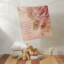 Psalm 139: 14 Fleece Blanket
