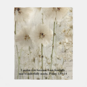 Psalm 139: 14 Fleece Blanket