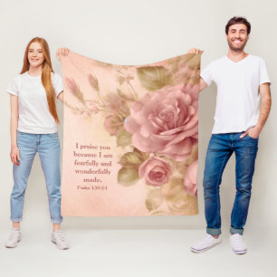 Psalm 139: 14 Fleece Blanket