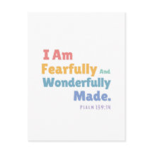 Psalm 139:14 Kids Bible Verse Christian Nursery