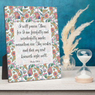 Psalm 139:14 Plaque