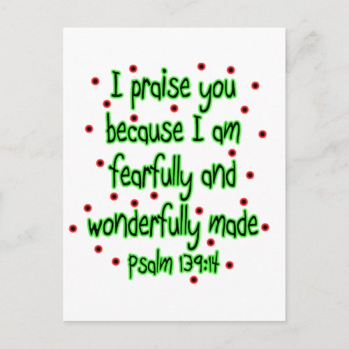 Psalm 13914 postcard