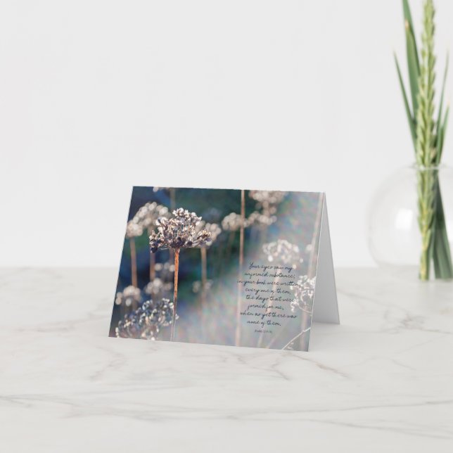 Psalm 139:16 Sunbeam Encouragement Card Blank (Front)