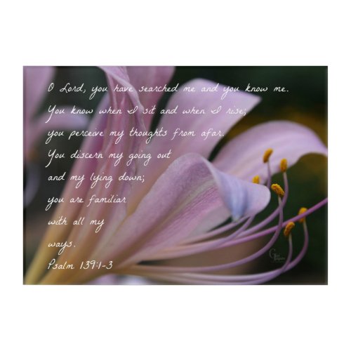 Psalm 1391_3 Lilac Lily Acrylic Print