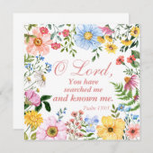 Psalm 139:1 Floral Bible Scripture Christian (Front/Back)