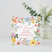 Psalm 139:1 Floral Bible Scripture Christian (Standing Front)