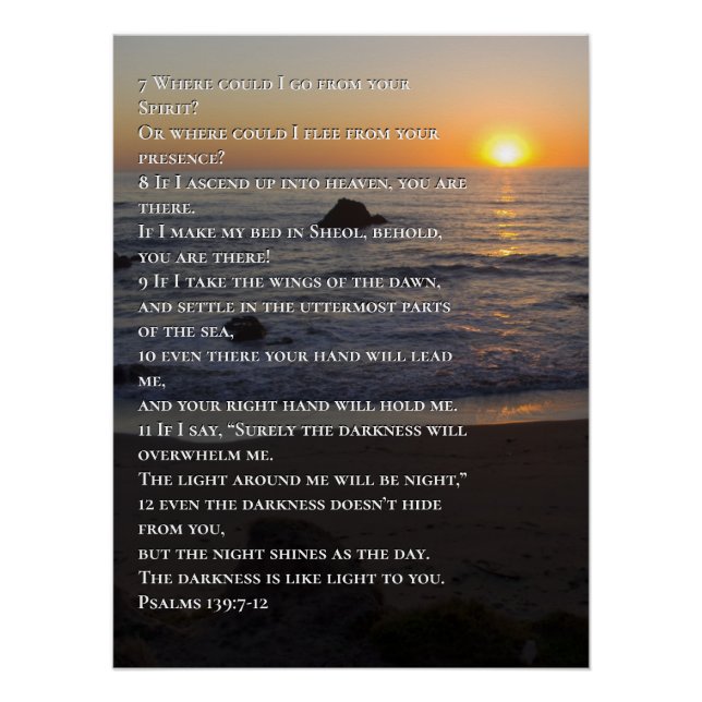 Psalm 139:7-12 poster (Front)