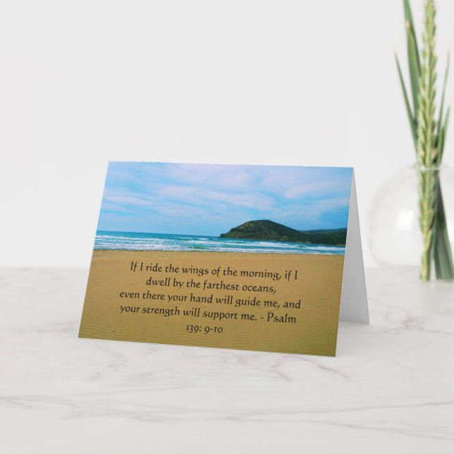 Psalm 139: 9-10 BEAUTIFUL BIBLICAL QUOTATION Card (Front)