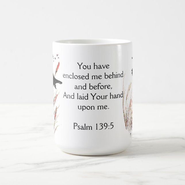 Psalm 139 Bible Scripture You Answer Blackbird Coffee Mug (Center)