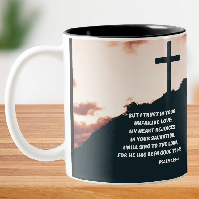 Psalm 13:15 Sing To God Bible Verse Two-Tone Coffee Mug (Creator Uploaded)