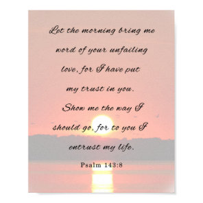 Psalm 143:8, Bible Verse Poster