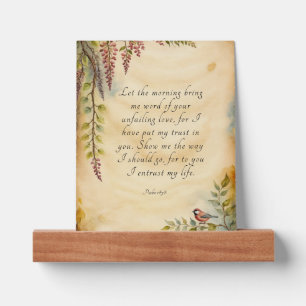 Psalm 143:8 Christian Bible Verse Art Picture Ledge