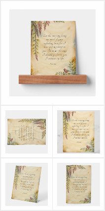Psalm 143:8 Christian Bible Verse Vintage Art 