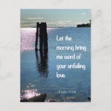 Psalm 143:8 Unfailing Love Scripture Postcard