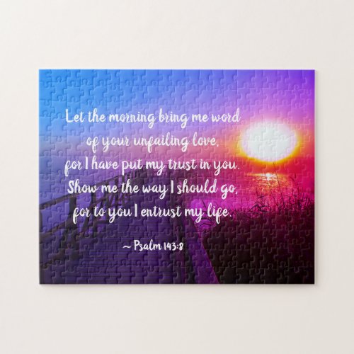 Psalm 1438 Word of Your unfailing Love Scripture Jigsaw Puzzle
