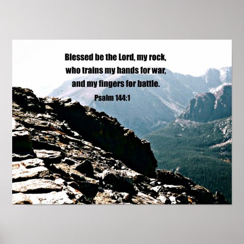 Psalm 1441  Blessed  be the Lord Poster