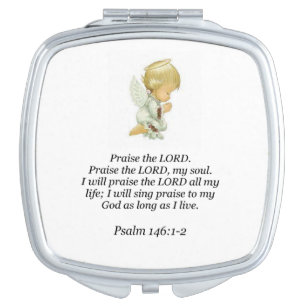 Psalm 146:1-2 Square Compact Mirror
