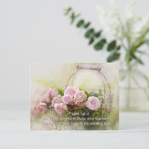 Psalm 14711 Hope in His unfailing Love Scripture Postcard