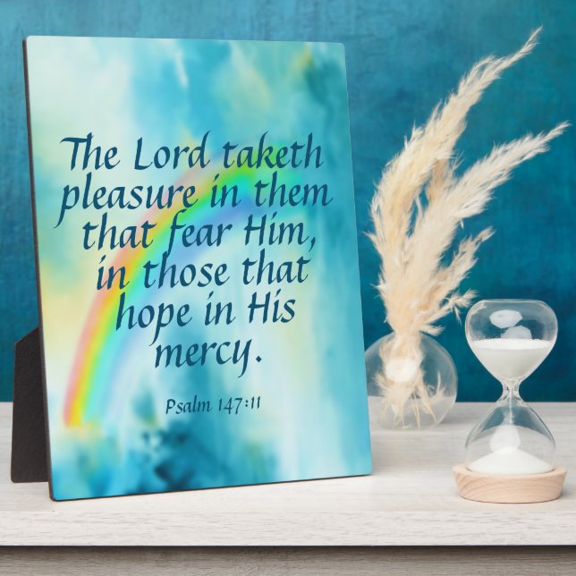 Psalm 147:11 plaque (Side)