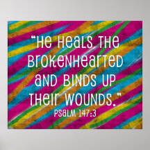 Psalm 147:3 Rainbow "He Heals the Brokenhearted"