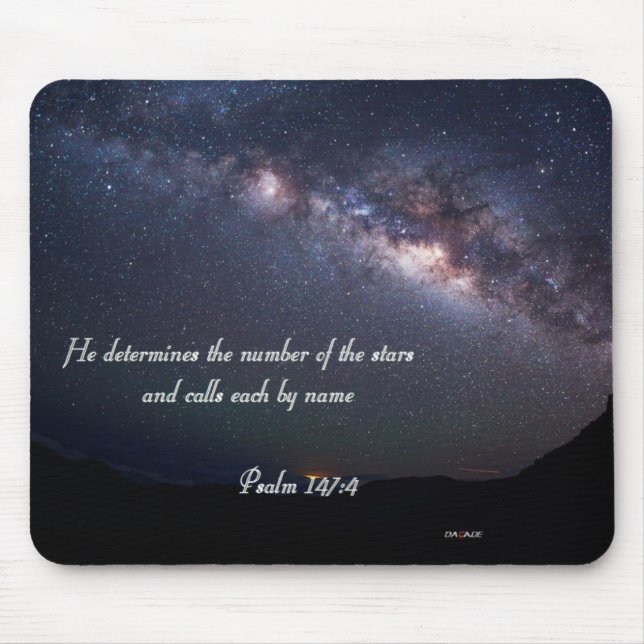 Psalm 147:4 DaÇade Art Mouse Pad (Front)