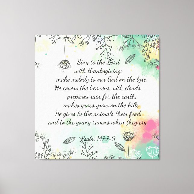 Psalm 147  canvas print (Front)