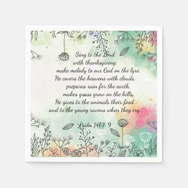 Psalm 147  napkins (Front)