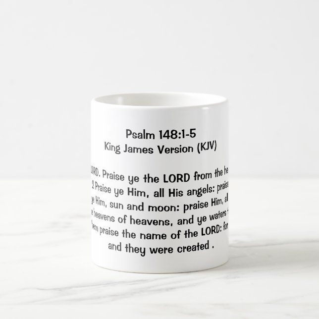 Psalm 148:1-5 coffee mug (Center)