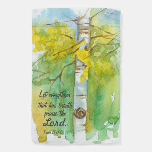 Psalm 150:6 Scripture Aspen Tree Praise The Lord Garden Flag