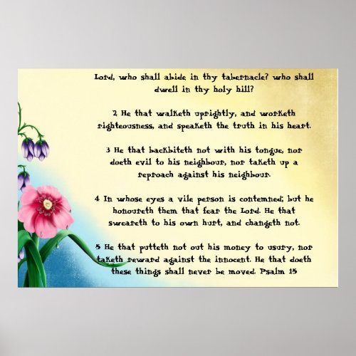 Psalm 15 poster