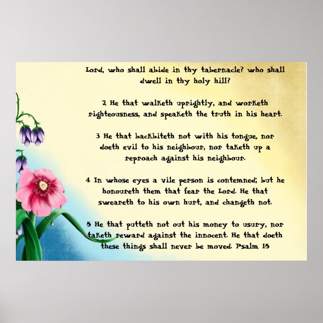 Psalm 15 poster (Front)