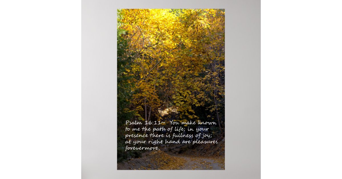 Psalm 16:11 path poster | Zazzle