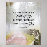 Psalm 16:11 You Will Show Me The Path Of Life Poster at Zazzle