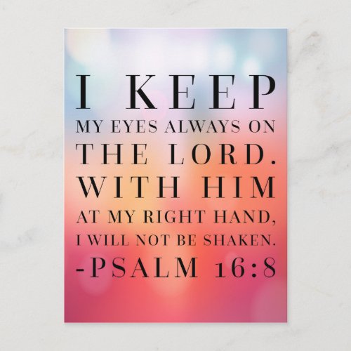 Psalm 168 Bible Quote Postcard