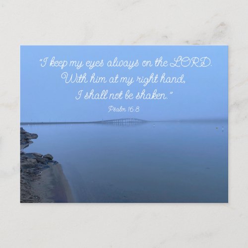 Psalm 168  Encouraging Uplifting Bible Scripture  Postcard