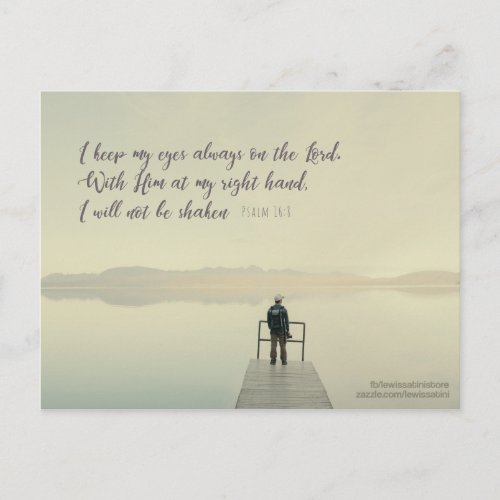 Psalm 168 _ Fix my eyes on the Lord always Postcard