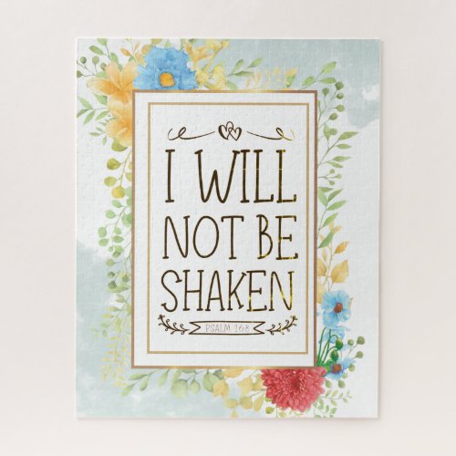 Psalm 16 8 I Will Not be Shaken Bible Christian  Jigsaw Puzzle