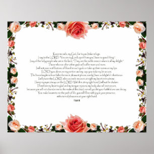 Psalm 16, Bible Verse Poster