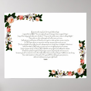 Psalm 16, Bible Verse Poster
