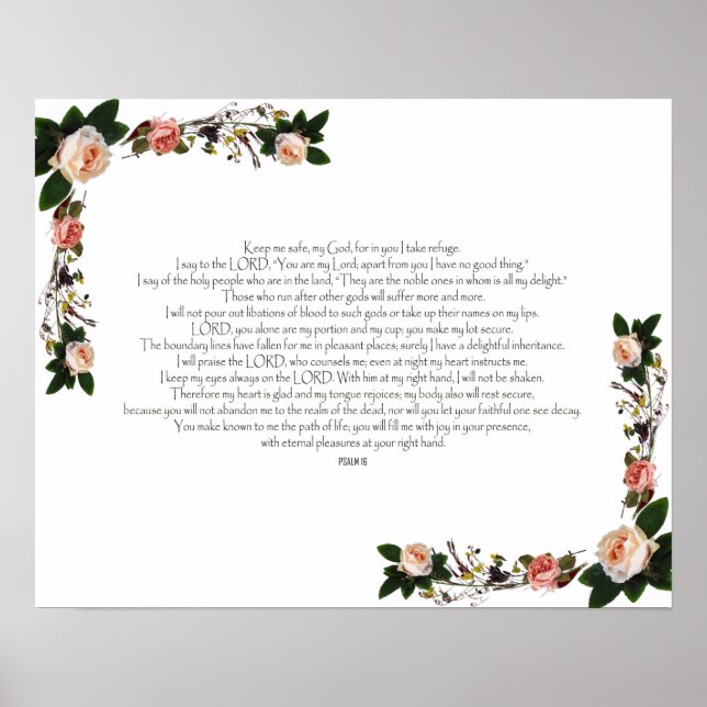 Psalm 16, Bible Verse  Poster (Front)