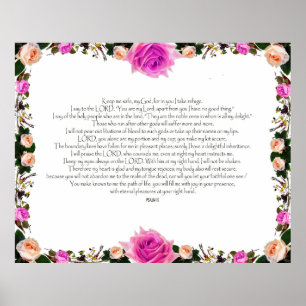 Psalm 16, Bible Verse Poster