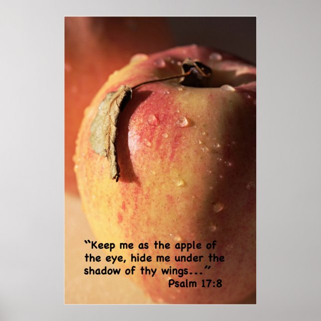 Psalm 17:8 Scripture Print (Front)