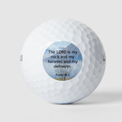 Psalm 182 Bible Verse Golf Balls