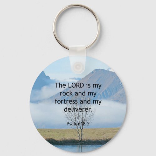 Psalm 182 Bible Verse Keychain