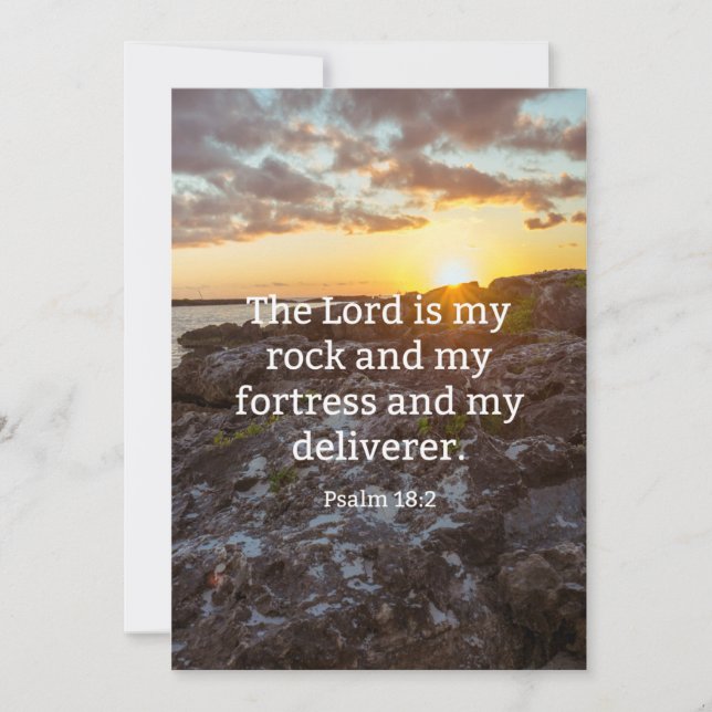 Psalm 18:2, scripture verse card (Front)