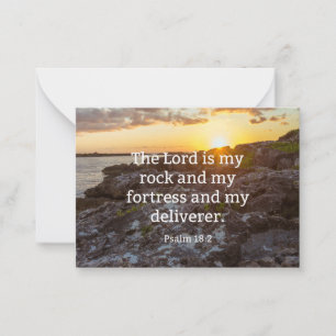 Psalm 18:2, scripture verse note card