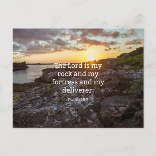 Psalm 182 scripture verse postcard