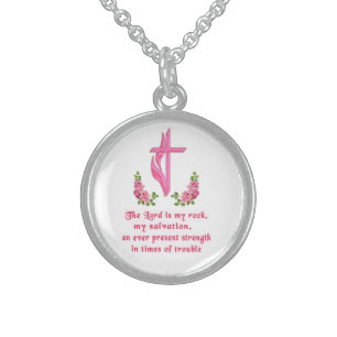 psalm 18:2 sterling silver necklace