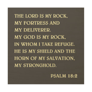 PSALM 18:2 WOOD WALL ART