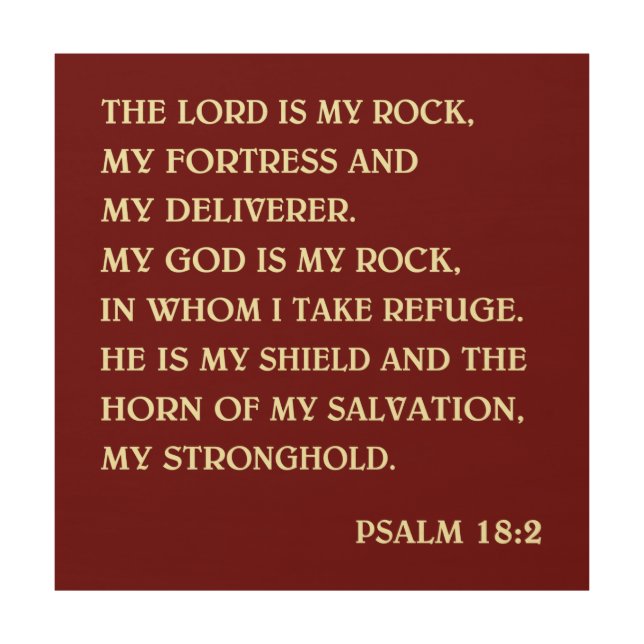 PSALM 18:2 WOOD WALL ART (Front)